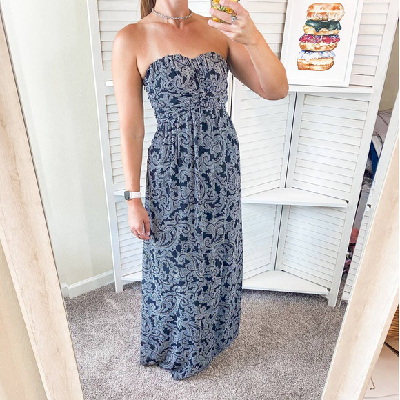 Jessica Simpson strapless maternity maxi dress - Picture 1 of 14